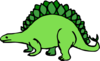 Green Cartoon Stegosaurus Clip Art